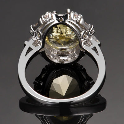 925 Sterling Silver Citrine Gemstone Ring