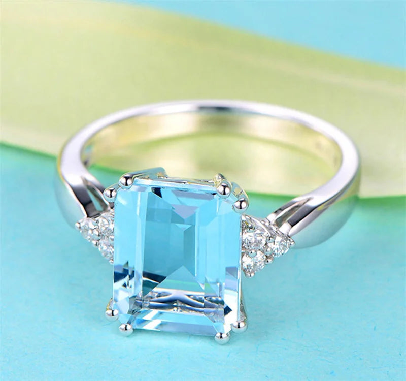 Aquamarine Gemstone Ring