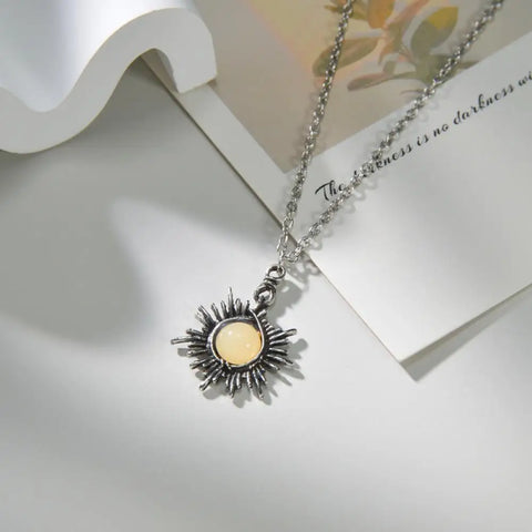 Moon and Sun Pendant Necklace