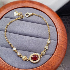 Exquisite Design Ruby Bracelet Sophisticated Women’s Fashion Jewelry Luxury Gift Wear