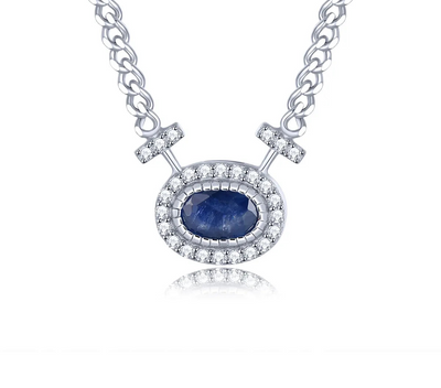 Natural Blue Sapphire Silver Necklace 0.8 Carats Genuine Precious Gemstone S925 Exquisite Romantic Fine Jewelrys Birthday Gifts
