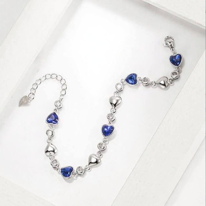 925 Sterling Silver Heart Bracelet