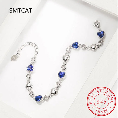 925 Sterling Silver Heart Bracelet
