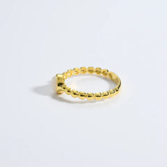 ANDYWEN New 925 Sterling Silver Size 5 to 9 Round Opal Beads Ring Women Luxury Party Fine Jewels Rock Punk Party Jewels