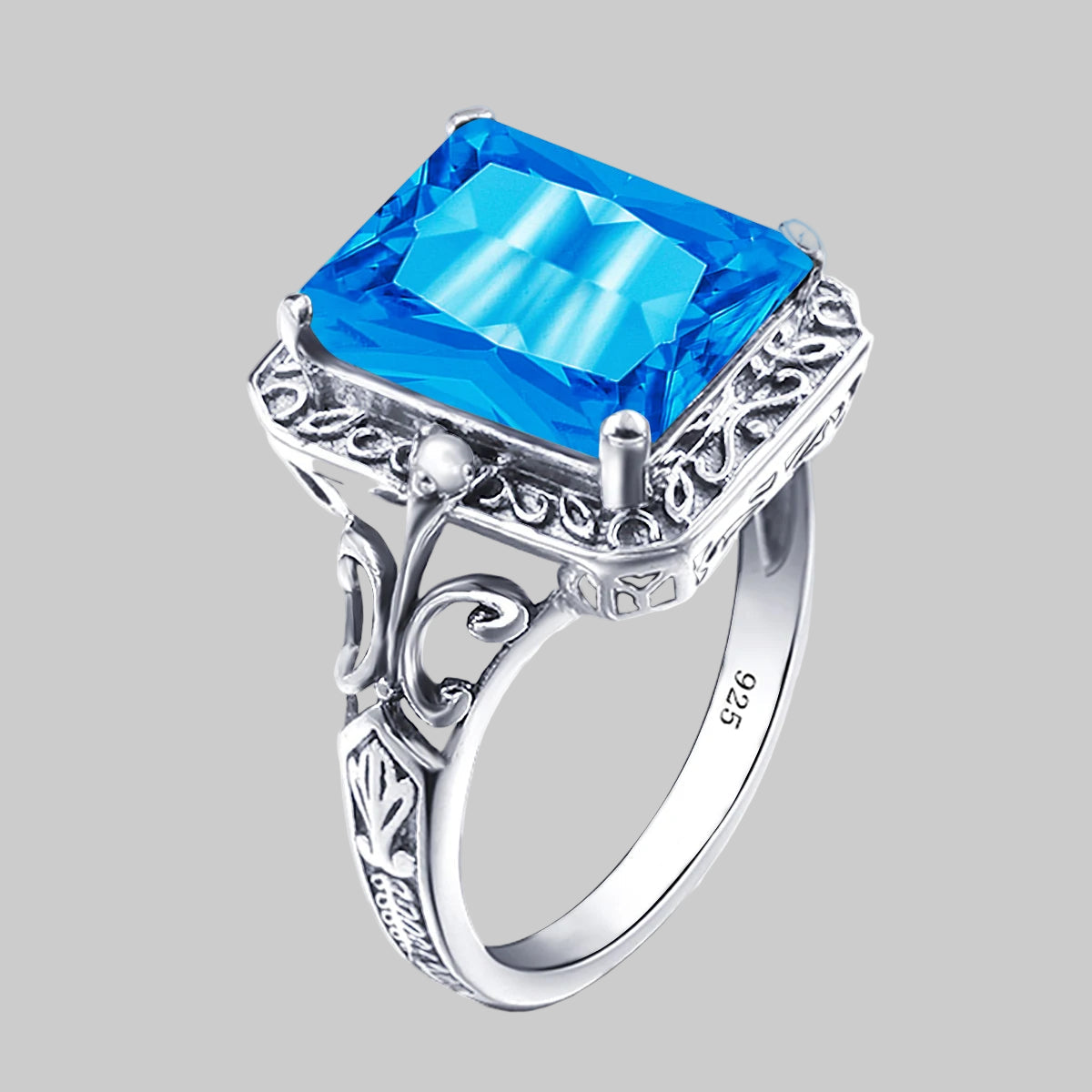 Szjinao Amethyst Ring Vintage Gemstone Ring 925 Sterling Silver For Woman Man Birthday Party Anniversary Gift Trend Fine Jewelry