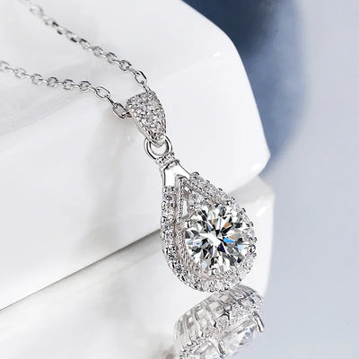 100% Real Moissanite Necklace for Women
