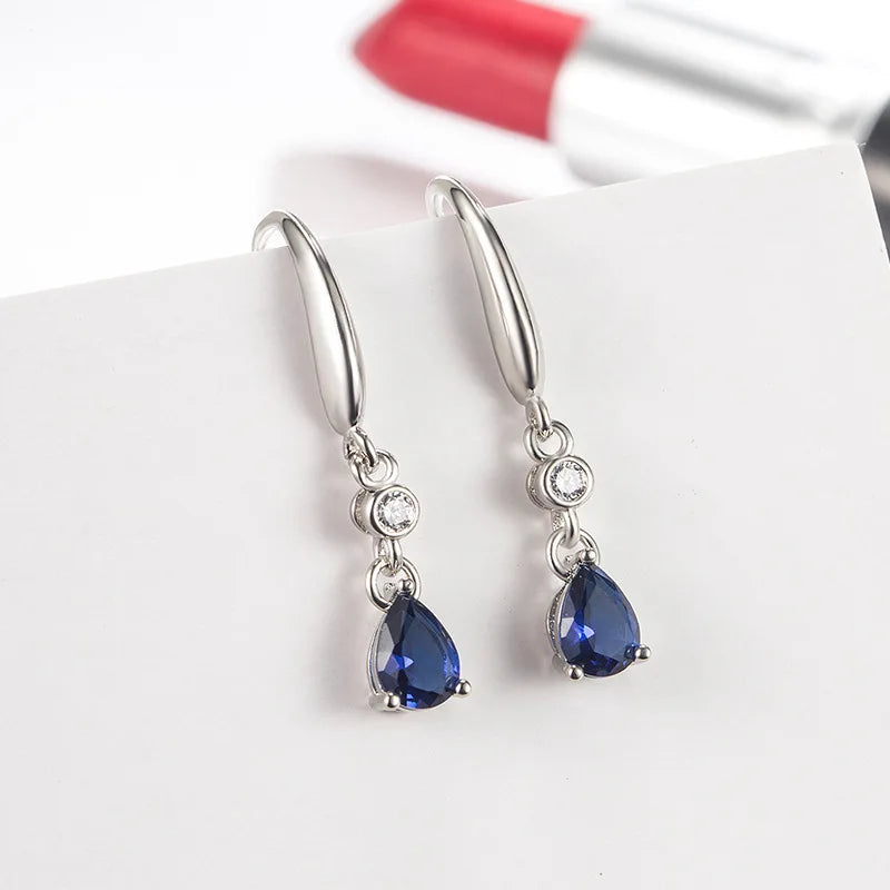 925 Silver Water Drop Earrings