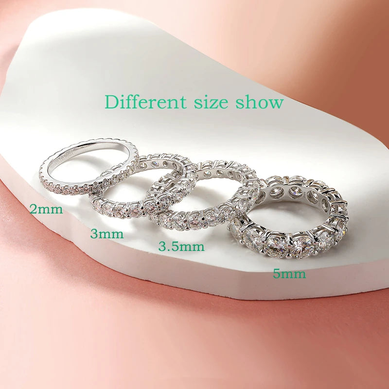 Moissanite Ring for Women Sparkling Wedding