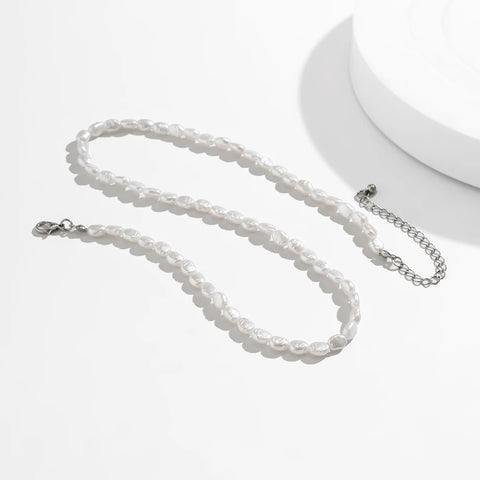 Baroque Imitation Pearl Choker Necklace