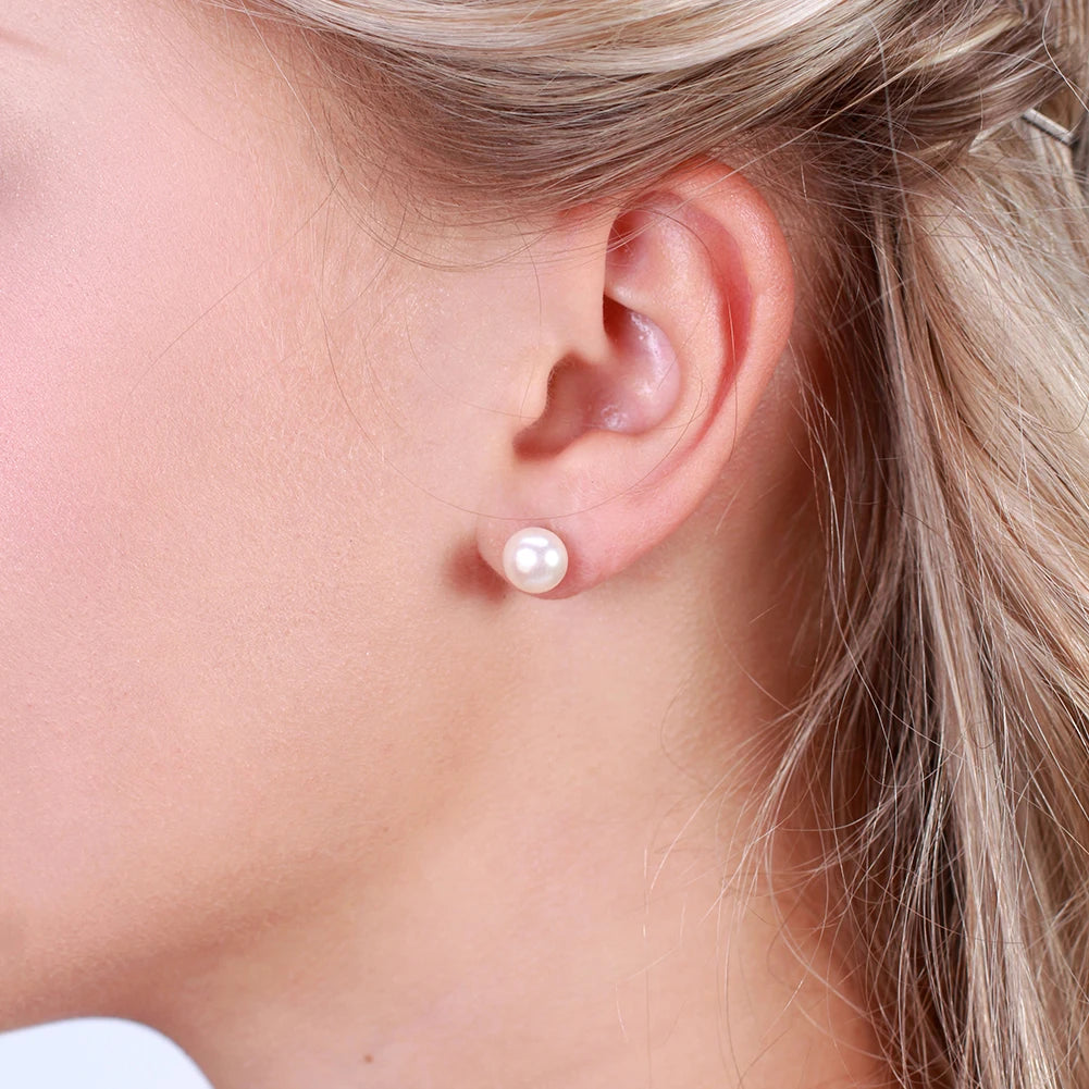 Genuine Freshwater Pearl Stud Earrings