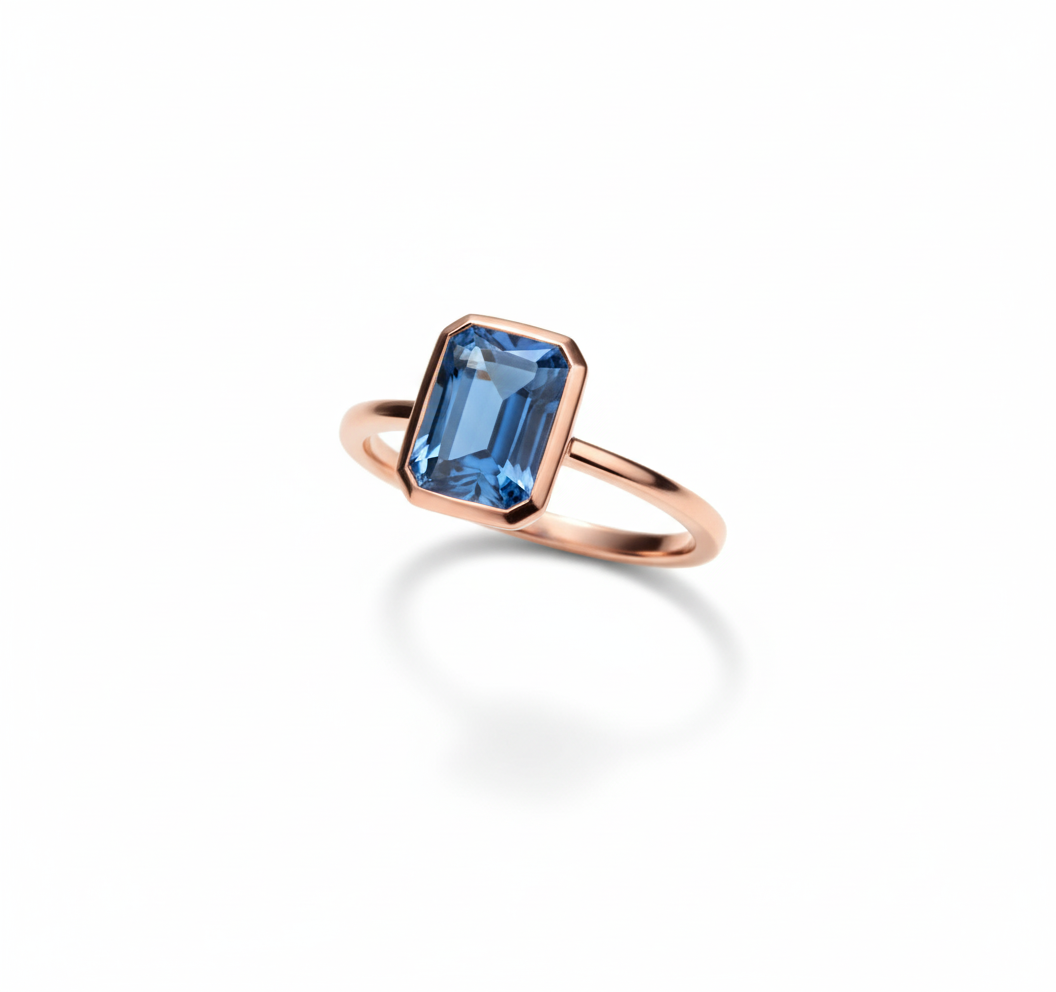 Natural London Blue Topaz Ring