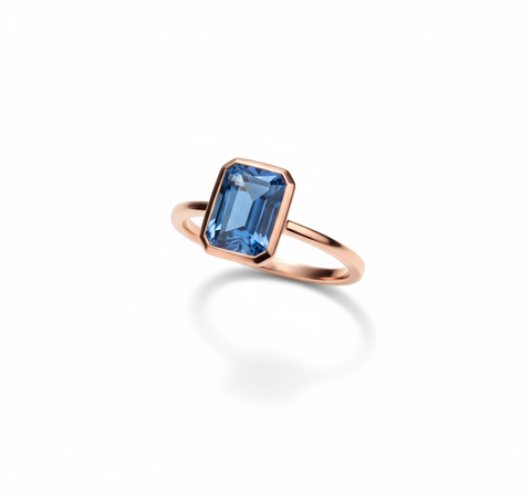 Natural London Blue Topaz Ring