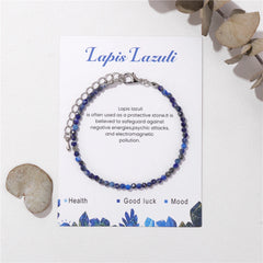 3mm Natural Stone Amethysts Beads Bracelets For Women Relieve Stress Calming Healing Quartzs Crystal Chain Bracelet Yoga Jewelry
