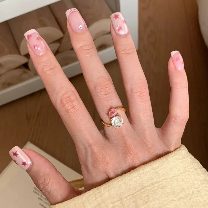 PANJBJ 925 Sterling Silve Moonstone Irregular Ring for Women Party Gift Adjustabler Personality Korean Dropshipping