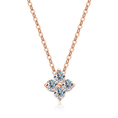 Diamond Cluster Flower Pendant Necklace for Aries
