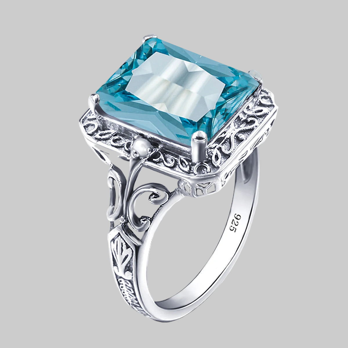 Szjinao Amethyst Ring Vintage Gemstone Ring 925 Sterling Silver For Woman Man Birthday Party Anniversary Gift Trend Fine Jewelry
