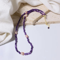 Amethyst necklace Korean Style Women