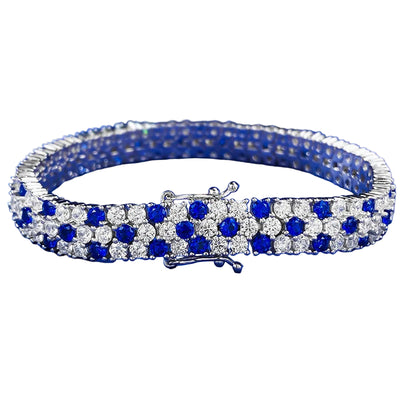 Charm Sapphire Moissanite Bangle Bracelet 100% Real 925 Sterling silver Wedding Bracelets For Women Bridal Promise Party Jewelry