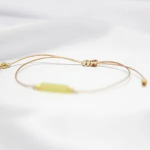 Lemon Jade Tube Crystal Citrine Bracelet