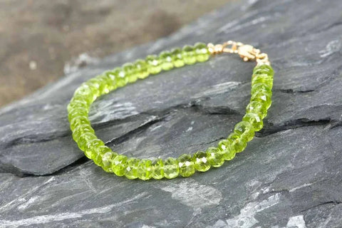 Genuine Peridot Delicate Bracelet