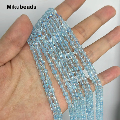 Wholesale Natural Blue Topaz Faceted Beads