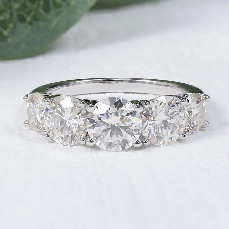 5 Stone Diamond Sparkling Wedding Ring for Women