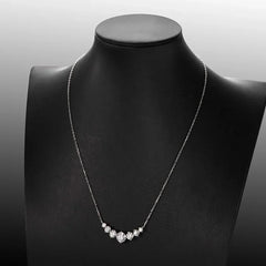 Moissanite Necklace for Women Smile Princesses Sparkling Diamond Pendant S925 Sterling Silver Plated PT950