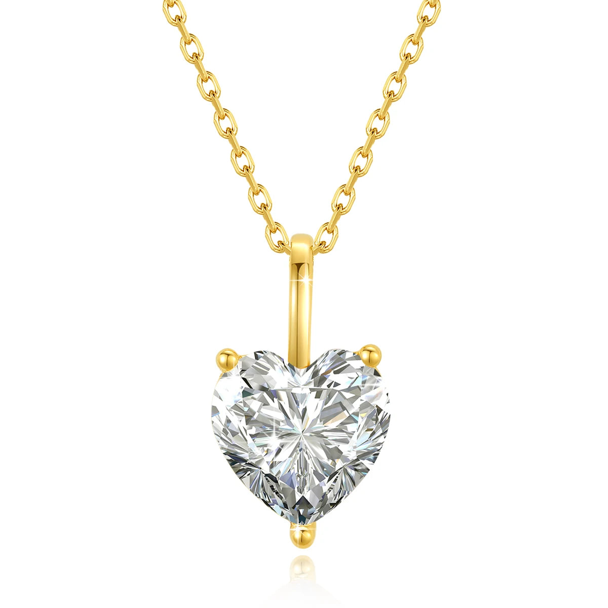 April's Heart Cut 14K Diamond Solitaire Necklace Pendant