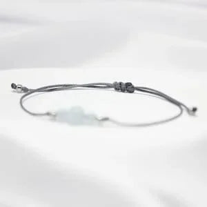 Aquamarine March Birthstone Crystal Women's Bohemian Blue Stone Bracelet