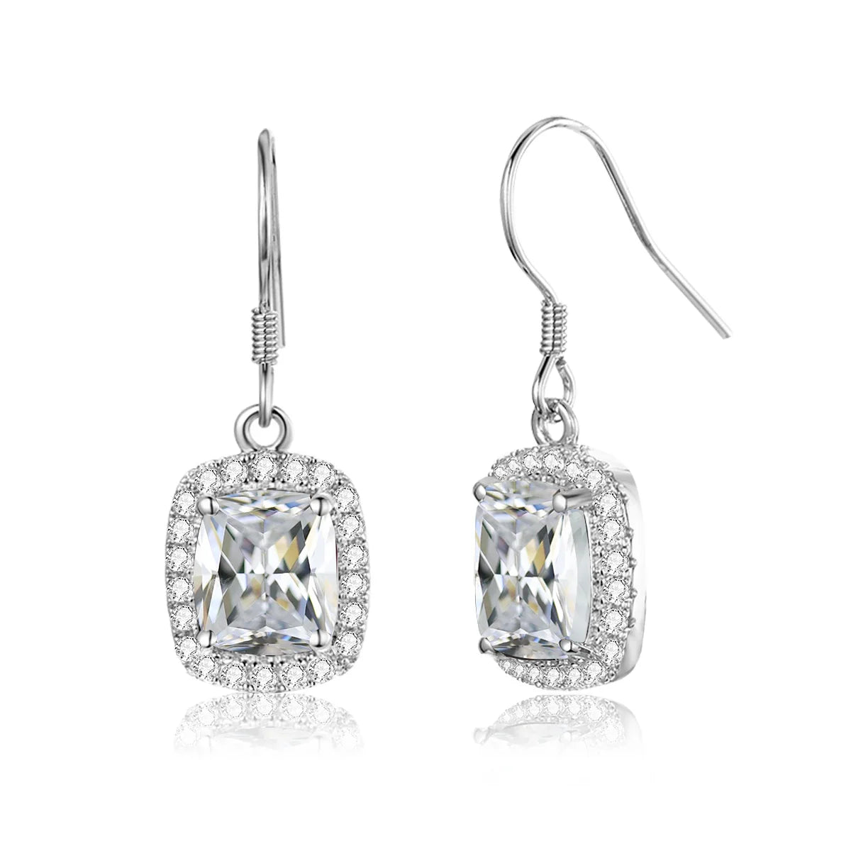 Vintage Aquamarine Earrings 925 Sterling Silver Gemstone Earring for Woman Designer Fine Jewelry Party Mother's Day Gift