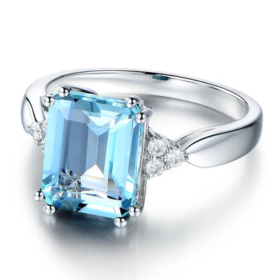 Aquamarine Gemstone Ring