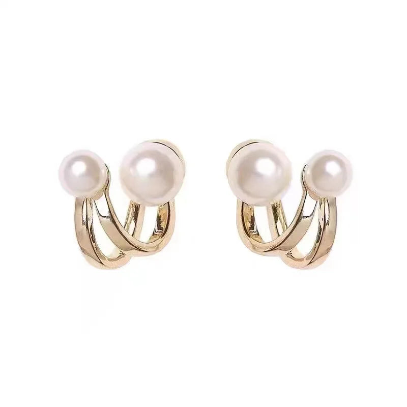 Irregular Design Pearl Stud Earrings