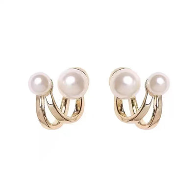 Irregular Design Pearl Stud Earrings