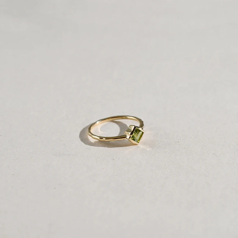Adjustable Green Peridot Ring