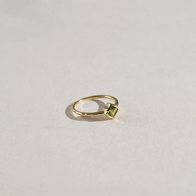 Adjustable Green Peridot Ring