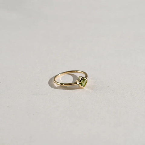 Adjustable Green Peridot Ring
