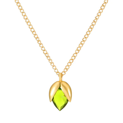 Green Zircon Pistachio Pendant Necklace