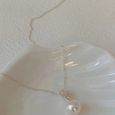 VENTFILLE 925 Sterling Silver Green Crystal Necklace for Women Girl Temperament Banquet Water Drop Jewelry Gift Dropshipping