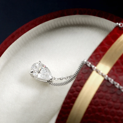 Women's Neck Chain 100% Real 14k Diamond Pendant Necklace