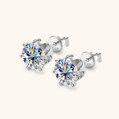 0.1-3ct Moissanite Diamond Stud Earrings for Women Men 925 Silver Original Certified Plated 18k Gold Earring Wedding  Jewelry