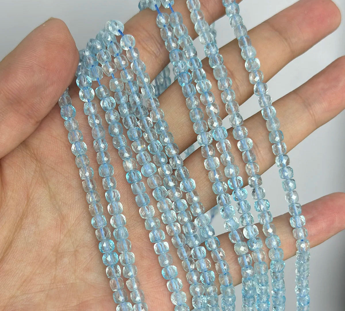 Wholesale Natural Blue Topaz Faceted Beads