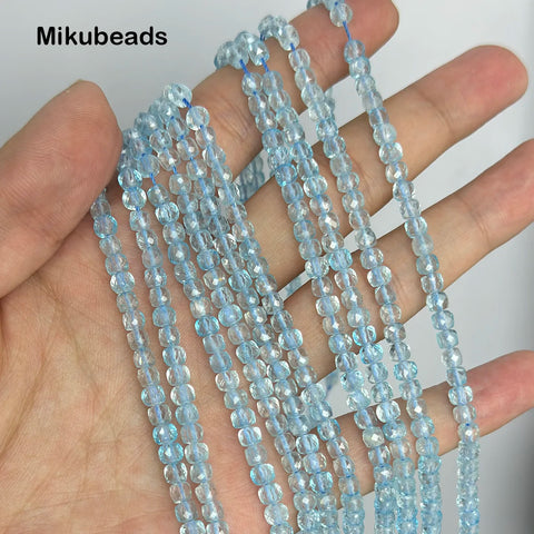 Wholesale Natural Blue Topaz Faceted Beads