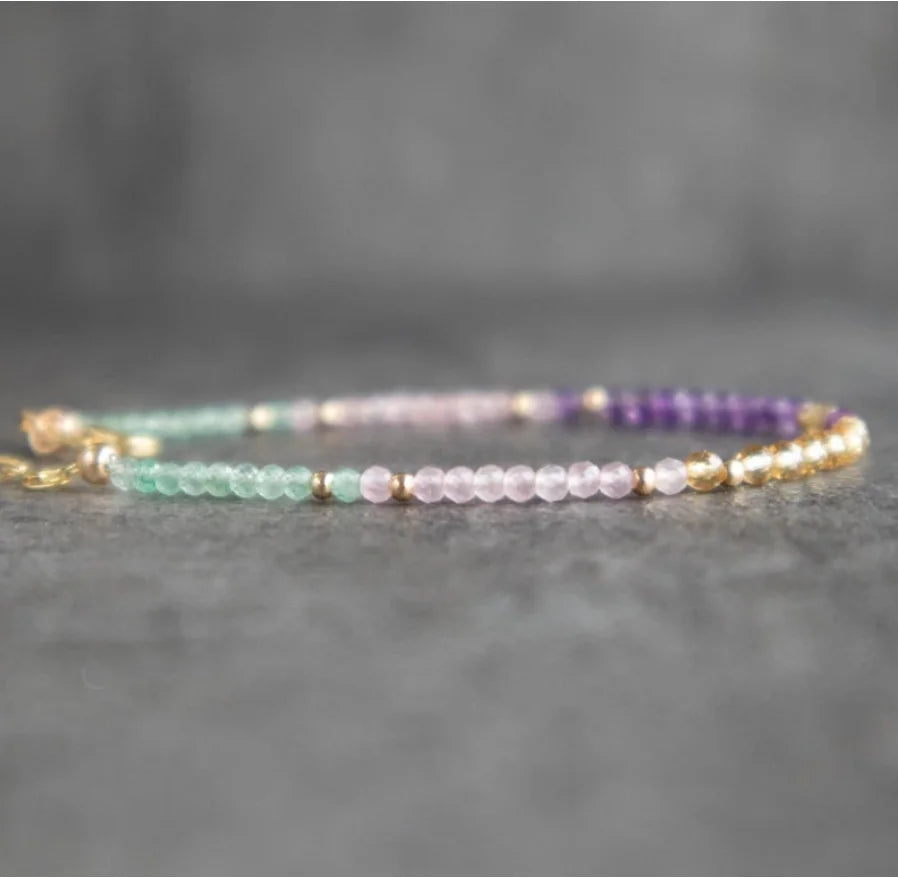 Crystal Beaded Strand Bracelet