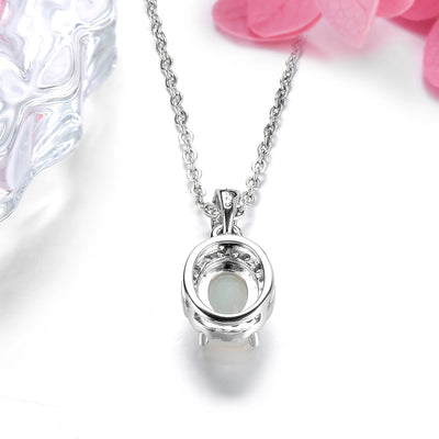 Natural Opal Sterling Silver Pendants 0.4 Carats Genuine Gemstone Women Classic Fine Jewelrys S925 Daily Style Birthday Gifts