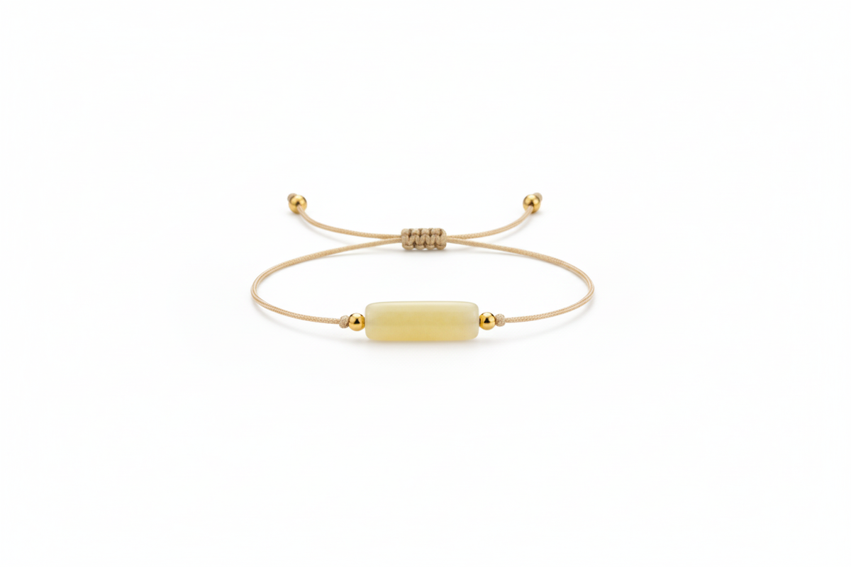 Lemon Jade Tube Crystal Citrine Bracelet