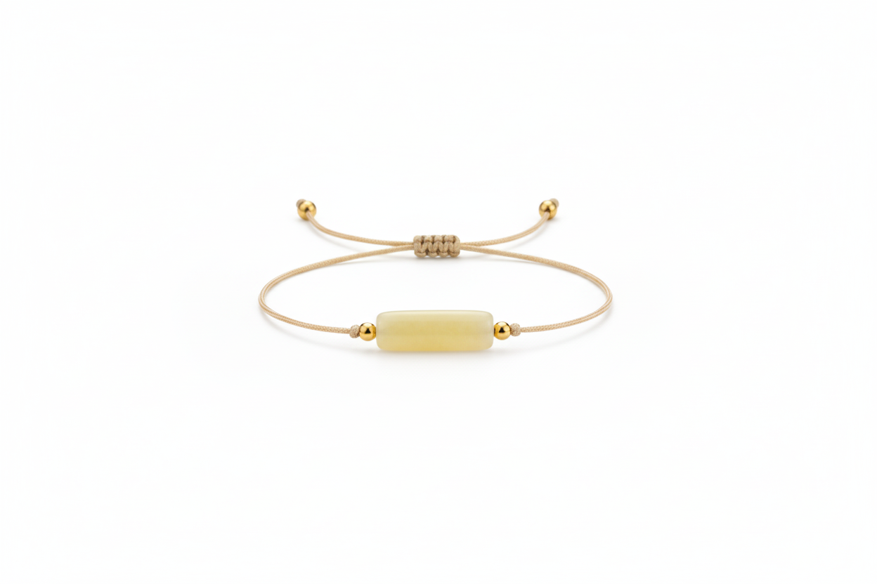 Lemon Jade Tube Crystal Citrine Bracelet