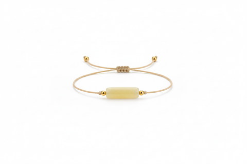 Lemon Jade Tube Crystal Citrine Bracelet