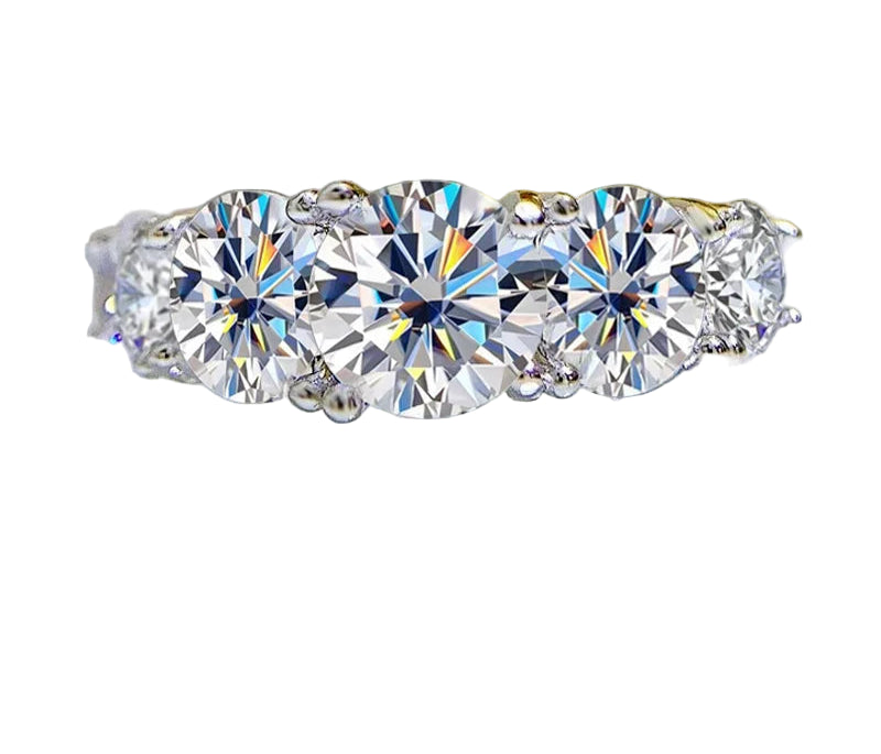 5 Stone Diamond Sparkling Wedding Ring for Women