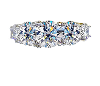 5 Stone Diamond Sparkling Wedding Ring for Women