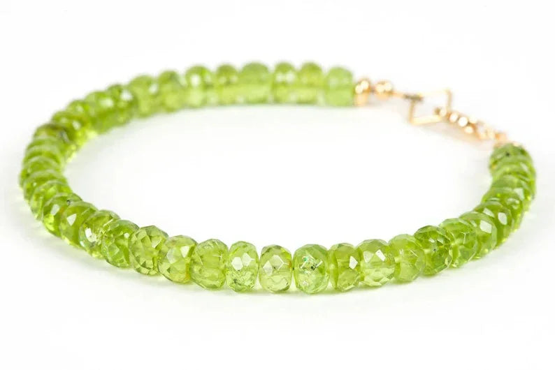 Genuine Peridot Delicate Bracelet